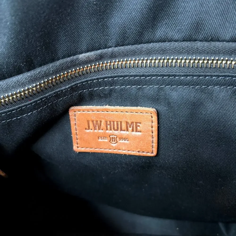 JW Hulme Brown Leather Excursion Tote Satchel Crossbody Tassel Bag USA Heritage